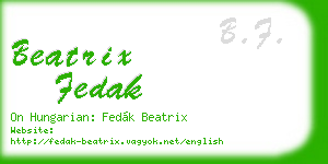beatrix fedak business card